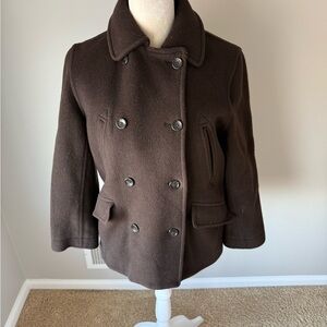 J. Crew Chocolate Brown Pea Coat